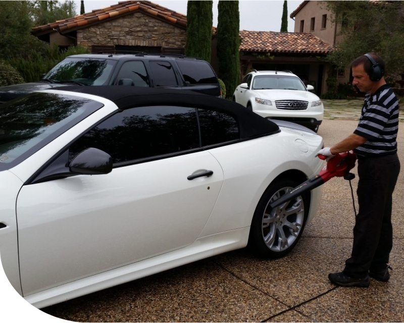 Michael from Pristine Auto Detail performing owner-operated mobile car detailing in San Diego CA